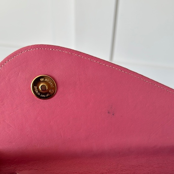 Vintage Mod Pink Goat Leather Clutch - Picture 4 of 16